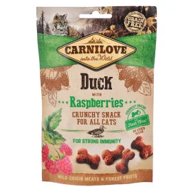 Ласощі Carnilove Cat Crunchy Snack для котів, качка та малина