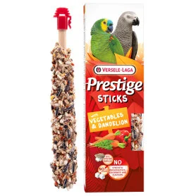 Лакомство Versele-Laga Prestige Sticks Parrots Vegetables & Dandelion - для средних и крупных попугаев, перцем, морковью и листьями одуванчика