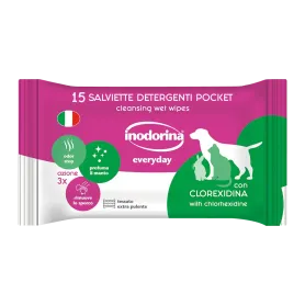 Салфетки Inodorina Everyday Clorexidina с хлоргексидином и морским ароматом для кошек, собак и грызунов