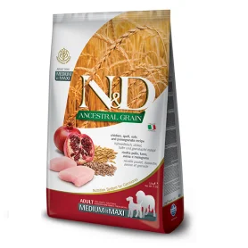 Farmina N&D Low Grain Dog Chicken and Pomegranate Adult Medium and Maxi
