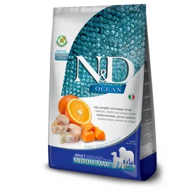 Farmina N&D Grain Free Ocean Cod, Pumpkin and Orange Adult Medium and Maxi