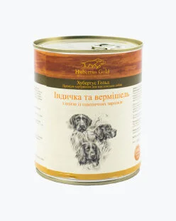 Влажный корм Hubertus Gold (Хубертус) – для собак, с индейкой и вермишелью