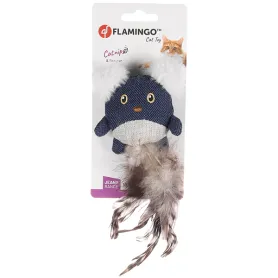 М'яка іграшка Flamingo Jeany Mouse для котів, з котячою м'ятою і пір'ям