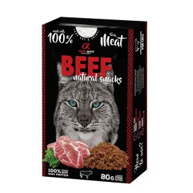 Полувлажное лакомство Alpha Spirit Beef Natural Snacks Cat – для взрослых кошек всех пород, с говядиной