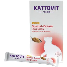 Лакомство Kattovit Cream Renal (Low Protein) for Cats - для кошек с заболеванием почек (6 стиков по 15 г)