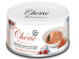 Влажный беззерновой корм Cherie Urinary Care Tuna & Carrot – для поддержки мочевыводящих путей у кошек, с кусочками тунца и моркови в соусе