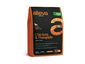 Полнорационный сухой корм Alleva Natural Puppy Chicken & Pumpkin Mini – для щенков, а также для беременных и лактирующих собак мини пород, с курицей и тыквой