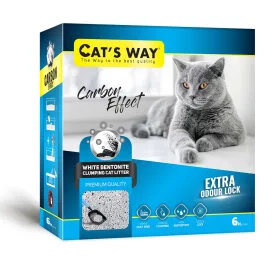 Бентонітовий наповнювач Cats Way, з активованим вугіллям