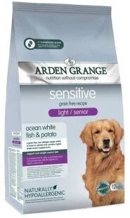 Arden Grange Dog Sensitive Light Senior Ocean White Fish and Potato 