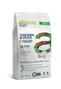 Полнорационный сухой корм Alleva Holistic Puppy Junior Chicken & Duck Large – для щенков, а также для беременных и лактирующих собак больших пород, с курицей и уткой