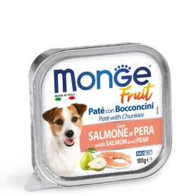 Вологий корм Monge Dog Wet Fruit для дорослих собак, з лососем і грушею