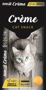 AnimAll Cat Snack Creme зі смаком курки та лосося