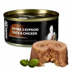 Влажный корм AnimAll (АнимАлл) Duck & Chicken - для кошек, с уткой и курицей