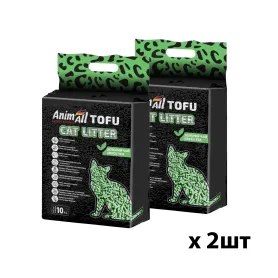 Набір соєвих наповнювачів AnimAll Tofu, з ароматом зеленого чаю 10 л/4,66 кг х 2 шт