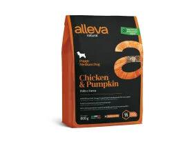 Полнорационный сухой корм Alleva Natural Puppy Chicken & Pumpkin Medium - для щенков, а также для беременных и лактирующих собак средних пород, с курицей и тыквой