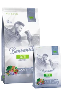 Сухий корм Benvenuti GATTI - для дорослих котів, з лососем