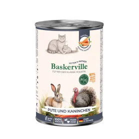 Вологий корм Baskerville - для кошенят та кішок у період лактації, з індичкою та кроликом