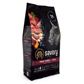 Сухой корм Savory Adult Cat Steril Fresh Turkey and Duck - для стерилизованных кошек с индейкой и уткой
