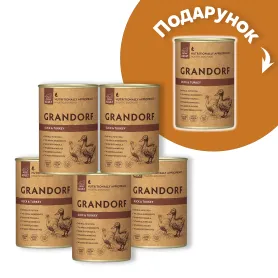 Вологий корм Grandorf Dog - Duck and Turkey Adult - для дорослих собак з качкою та індичкою