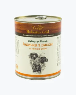 Влажный корм Hubertus Gold (Хубертус) – для собак, с индейкой, рисом и льняным маслом