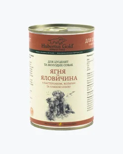 Влажный корм Hubertus Gold – для щенков, с ягненком, говядиной и пастернаком