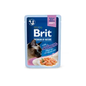 Brit Premium Delicate Fillets in Gravy Salmon For Sterilised