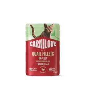 Беззерновий вологий корм Carnilove Jelly Quail with Dandelion - для котів, з перепілкою і кульбабою