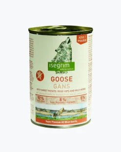 Беззерновой влажный корм Isegrim adult prairie (Изегрим) – для собак, с мясом гуся, бататом, шиповником и дикими травами