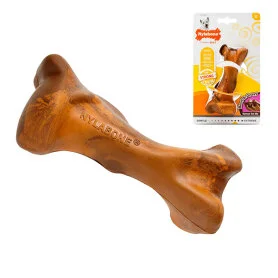 Nylabone Strong Chew Rubber Bone Beef with Gravy