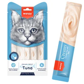 Жидкое лакомство Wanpy Creamy Lickable Treats Tuna для кошек, с тунцем (5 стиков по 14 г)