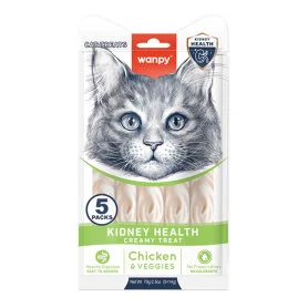 Жидкое функциональное лакомство Wanpy Functional Creamy Lickable Treat Kidney Health - для кошек с почечной недостаточностью, с курицей и овощами