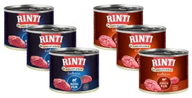 Набор влажных кормов Rinti Exclusive - для собак, ассорти 2 вкуса по 185 г