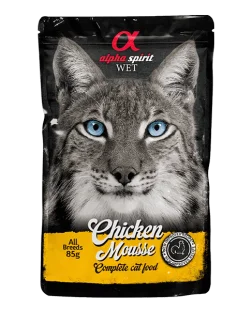 Полнорационный влажный корм Alpha Spirit Chicken Mousse Cats – для взрослых кошек, с курицей
