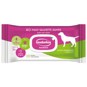 Салфетки Inodorina Functional Paw Cleaning для очистки лап собак